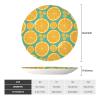 ESNAIUVCD Decorative Bone China Plate with Lemon Print and Stand view 2
