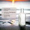 gouveo Set of 3 Square Apothecary Glass Bottles, 500 ml, with Wood-Handle Cork Stoppers view 3