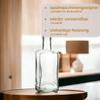 gouveo Set of 3 Square Apothecary Glass Bottles, 500 ml, with Wood-Handle Cork Stoppers view 4
