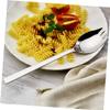 CIYODO 304 Stainless Steel Salad Serving Spoons with Long Handles, 6-Piece, Silver view 4
