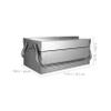 KONTONTY Reusable Tool Box with Handle, Wear-Resistant Stainless Steel Storage Box for Home and Garage view 2