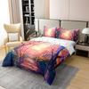 Loussiesd Cherry Blossom Cotton Duvet Cover Set, 155 x 220 cm, Japanese-Style Pink Floral Design view 3