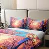 Loussiesd Cherry Blossom Cotton Duvet Cover Set, 155 x 220 cm, Japanese-Style Pink Floral Design view 4