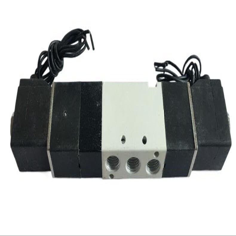 Air Solenoid Valve 4V130C-06, 3-Position, 5-Port, 1/8", Pneumatic Control Valve, DC12V/DC24V/AC110V/AC220V, EKFBQBGW (AC220V)