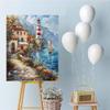 LUOLYYEI Paint by Numbers Kit for Adults and Children, Sailboat Landscape, DIY Acrylic Painting, 40 x 50 cm, 0–6 view 2