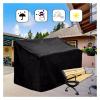 SHOUXI Outdoor Furniture Cover, Waterproof and Dustproof, Black, 3-Seat, 162 x 66 x 89 cm view 2