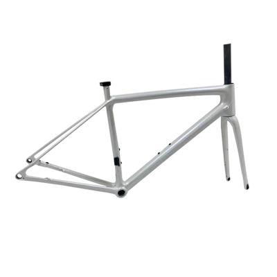 DUOCAI Ultralight 790 g 700C Road Bike UD Full-Carbon Thru-Axle Disc Brake Frame (White Gloss YS9070, 54 cm)