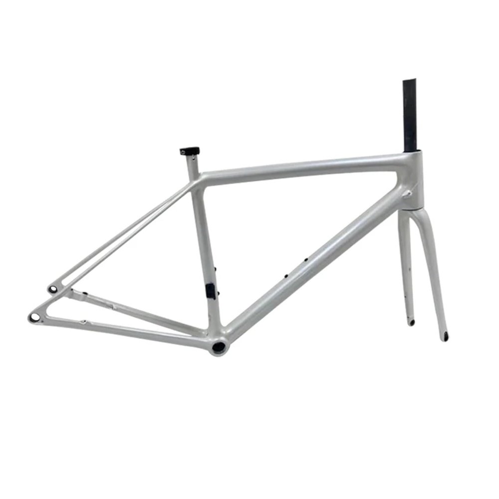 DUOCAI Ultralight 790 g 700C Road Bike UD Full-Carbon Thru-Axle Disc Brake Frame (White Gloss YS9070, 54 cm)
