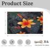 Tapestry Home Decor Flag, Hawaii Flag with Tropical Floral Print, Includes Four Washers view 2