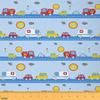 Loussiesd Cartoon Cars Fabric, 460 x 150 cm, Blue Car Theme view 1