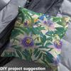 Loussiesd Floral Decorative Patchwork Fabric, Tropical Leaves, 460 x 150 cm view 4