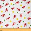 Loussiesd Crawfish Fabric, 276 x 150 cm, Lemon Patchwork Fabric by the Yard view 1