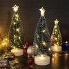 Tabletop Christmas Trees with Lights, Mini LED Trees, 3-Pack, Warm Light view 2
