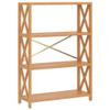 Lauuoeriau Furniture Item Home 4-Tier Shelf, 80 x 30 x 112 cm, Solid Oak Wood view 2