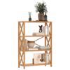 Lauuoeriau Furniture Item Home 4-Tier Shelf, 80 x 30 x 112 cm, Solid Oak Wood view 3