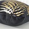 TAOSON Gold-Tone Velvet Pillow Covers, Soft, Embossed Leaf Design, Decorative, White, 2-Pack, 18 x 18 in view 3