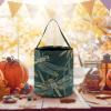 HKMNTGD Halloween Candy Bucket, Candy Bag, Paris Aerial View Cityscape, Collapsible Reusable Candy Basket, Dark Green Dragonfly, One Size view 3
