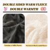 King-Size Sherpa Quilt, Thick Double-Sided Winter Blanket with Lamb-Fleece Filling view 3