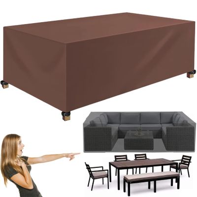 XUEQXUE Brown Garden Furniture Cover, 180 x 80 x 75 cm