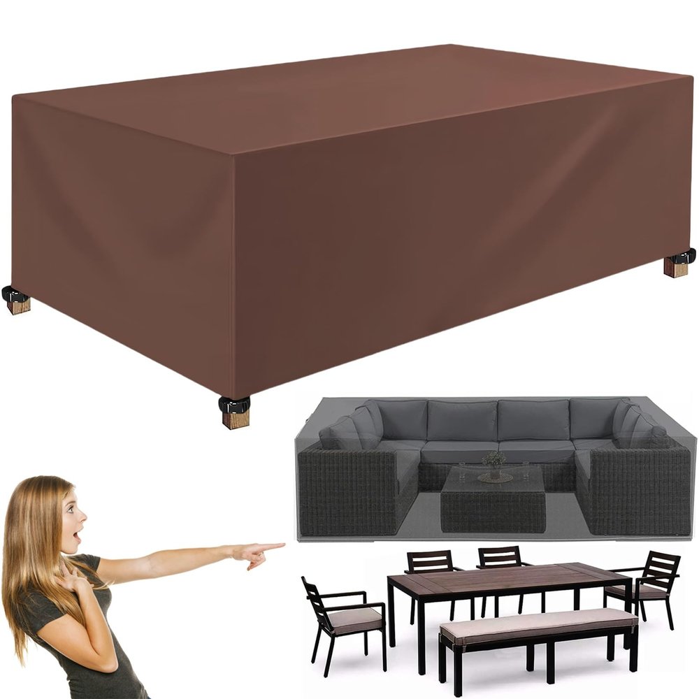XUEQXUE Brown Garden Furniture Cover, 180 x 80 x 75 cm