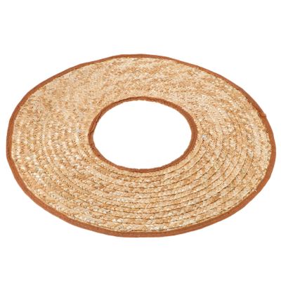 Wheat Straw Sun Visor, 48 cm, 1 Pc, for Safety Helmets