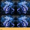 Loussiesd Dragon Fabric 184 x 150 cm, Blue Kids' Decorative Patchwork Fabric view 1