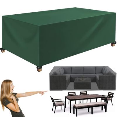 XUEQXUE Garden Furniture Cover 220 x 70 x 65 cm, Green