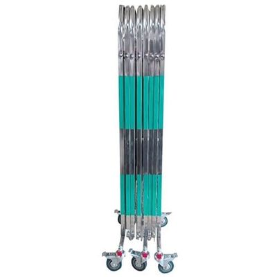IUokLU Retractable Stainless Steel Safety Barrier Gate, Green/Silver, 1.1 x 2 m