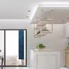 2-Tier Kitchen Wall Shelf with Wine Glass Holder, Hanging Pan Rack and Wall Storage, Wood and Metal, Iron, Display Shelf, 90 x 30 x 80 cm view 1