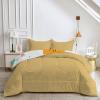 Qiwagu 220 x 240 cm White Reversible Cloud Pattern Quilt, 200 GSM All-Season Blanket with 2 Pillowcases view 3