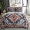 CozyRest Tribal Ethnic Print Duvet Cover Set, 200 x 200 cm, Gray, Reversible, 3-Piece view 1