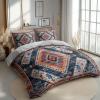 CozyRest Tribal Ethnic Print Duvet Cover Set, 200 x 200 cm, Gray, Reversible, 3-Piece view 2