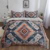 CozyRest Tribal Ethnic Print Duvet Cover Set, 200 x 200 cm, Gray, Reversible, 3-Piece view 3