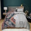 CozyRest Tribal Ethnic Print Duvet Cover Set, 200 x 200 cm, Gray, Reversible, 3-Piece view 4