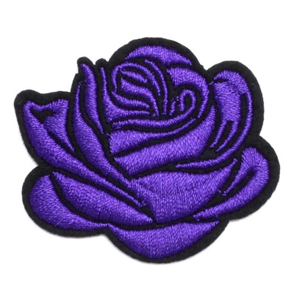 Blausky 20-Piece Dark Red Rose Iron-On Patch Set, 4.7 x 4.2 cm