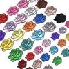 Blausky 20-Piece Dark Red Rose Iron-On Patch Set, 4.7 x 4.2 cm view 3