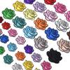 Blausky 20-Piece Dark Red Rose Iron-On Patch Set, 4.7 x 4.2 cm view 4