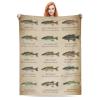 Fishing Gifts for Men, Unique Bass Fishing Throw Blanket, 50 x 40 in view 1