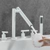 Modern 5-Hole Tub and Shower Faucet with Hand Shower view 1