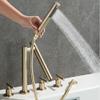 Modern 5-Hole Tub and Shower Faucet with Hand Shower view 2