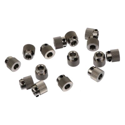 36-Tooth Stainless Steel Extruder Gears for 3D Printers