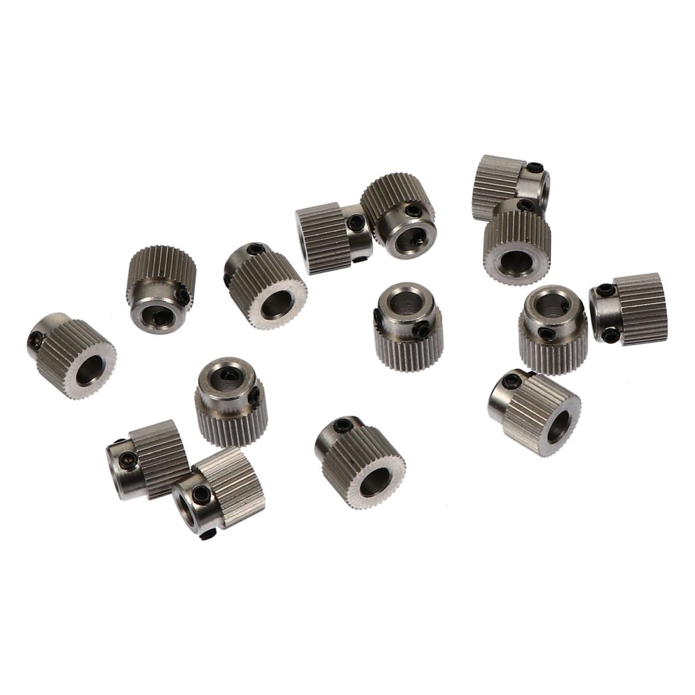 36-Tooth Stainless Steel Extruder Gears for 3D Printers