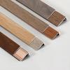 QTWLG 90 cm Wood-Grain L-Shaped Stair Edging Profile, Metal Step Edge Protector for Laminate (Beige, 8 × 20 mm) view 2