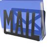 Desktop Mail Organizer with Metal Letter Rack view 1