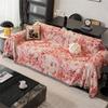 FANSU L-Shaped Sofa Cover, Nordic Chenille Sofa Throw, 2-Seater Plus, 180 x 260 cm, Pink view 1