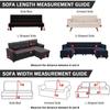 FANSU L-Shaped Sofa Cover, Nordic Chenille Sofa Throw, 2-Seater Plus, 180 x 260 cm, Pink view 2