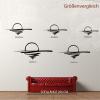 Sunrise Metal Wall Art, Minimalist Sun Design, Black, 135 x 57 cm view 4
