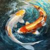 Brennora 5D Diamond Painting Kit for Adults, Koi DIY Mosaic Crystal Rhinestone Craft, 40 x 50 cm view 1