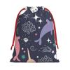 Cute Sea Animal Rainbow Drawstring Gift Bag, Soft Velvet, Reusable view 1