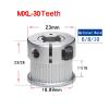 K-Type Clamp Timing Belt Pulley MXL 30/36/38/48 Tooth, Aluminum Alloy, 38 Teeth, 8 mm/11 mm Bore view 2